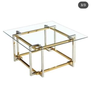 Florina Coffee Table in Silver and Gold