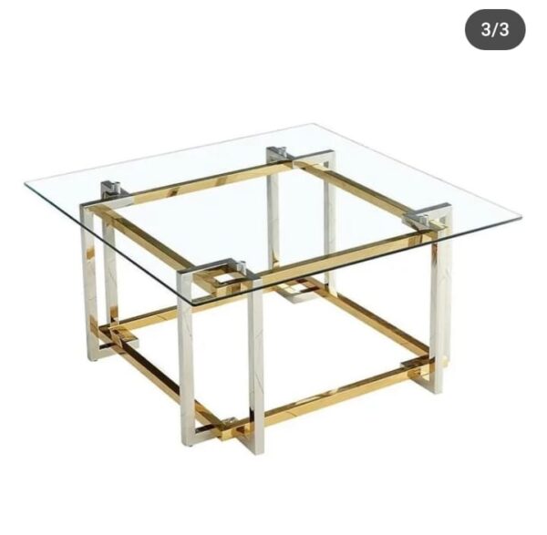 Florina Coffee Table in Silver and Gold