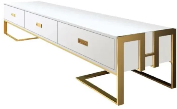 KCW Furniture 00764 Solid Wood Console Table  (Finish Colour - White, Pre-assembled)