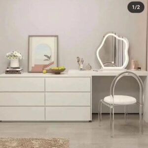 Beautiful Huge White Modern Dressing Table Set