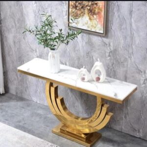 Elle marble top console