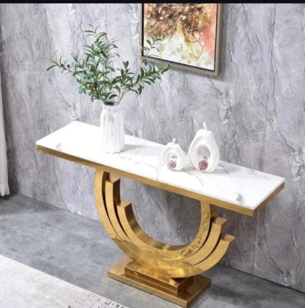 Elle marble top console