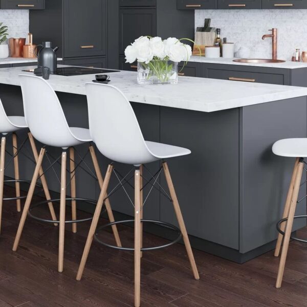 Counter Bar Stools Set - - 2 Pieces - 25.5-Inch - Image 2