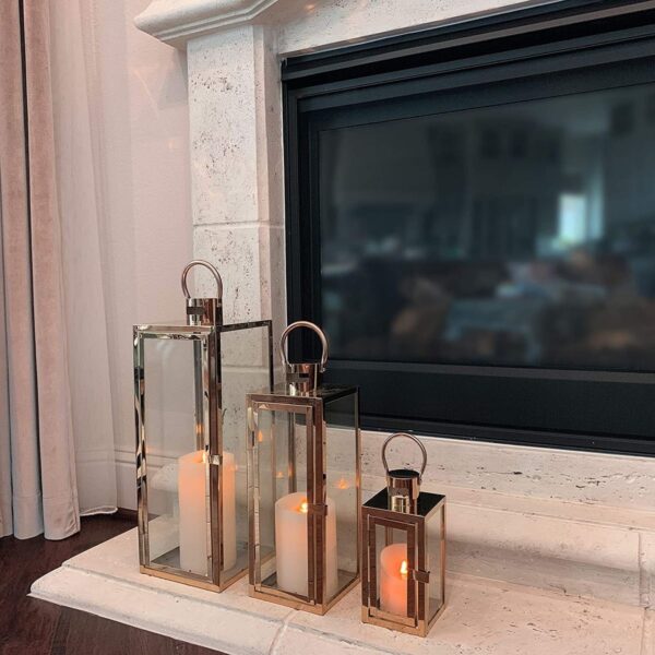 Modern Hurricane Candle Lantern - Set of 3 - Image 4
