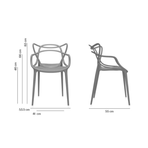 Replica Philippe Starck Masters Chairs - Grey - Image 4