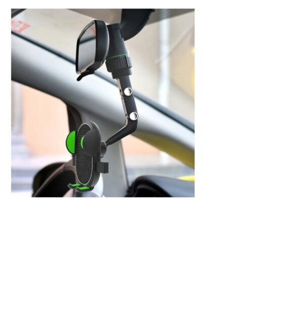 Universal Adjustable Car Rearview Mirror Cell Phone Holder - Image 3