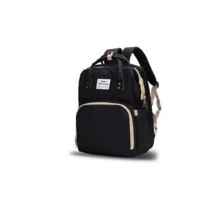 Multifunction Baby Backpack with Bassinet & Folding Crib - Nappy Bag - Black