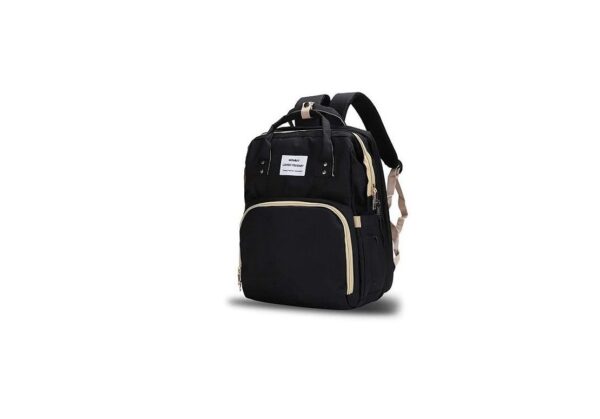Multifunction Baby Backpack with Bassinet & Folding Crib - Nappy Bag - Black