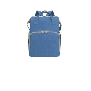 Multifunction Baby Backpack with Bassinet & Folding Crib - Nappy Bag - Blue