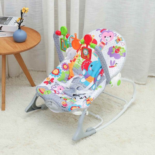 Baby Bouncing Rocker Chair - Grey - Image 3