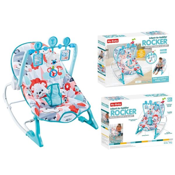 Baby Bouncing Rocker Chair - Blue - Image 3