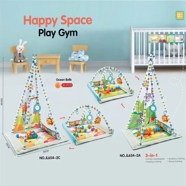 2-In-1 Baby Activity Play Gym & Removable Tent - Image 3
