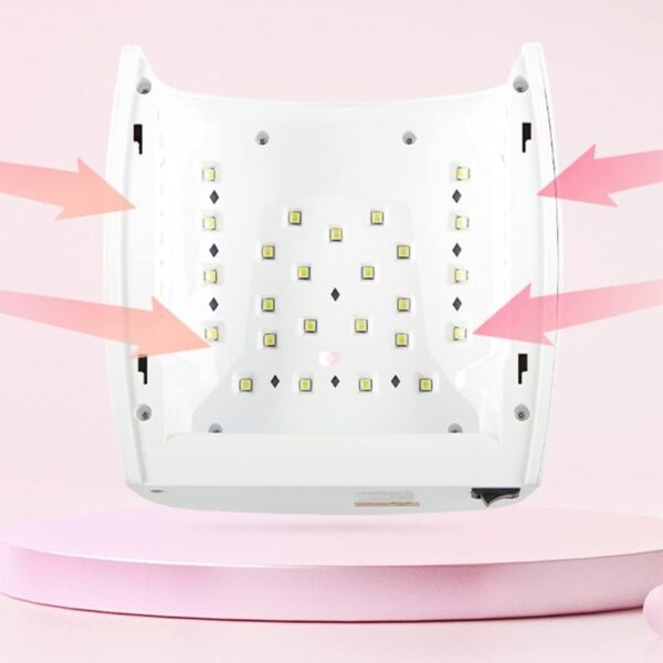 Upgraded Premium Cordless UV/LED Nail Lamp Rechargeable 66W - White - Image 4