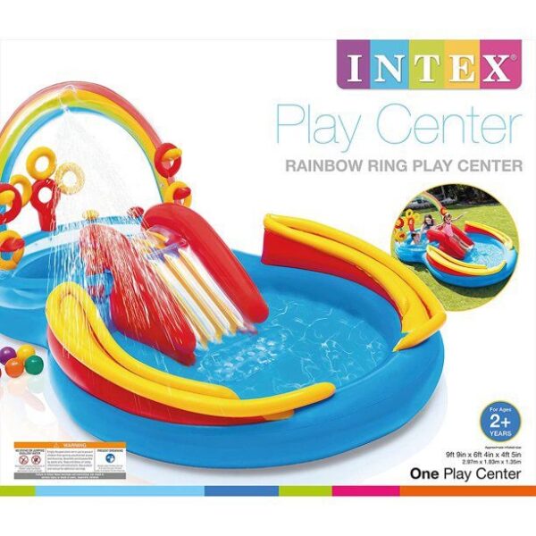 Inflatable Rainbow Ring Play Center Pool - Image 4