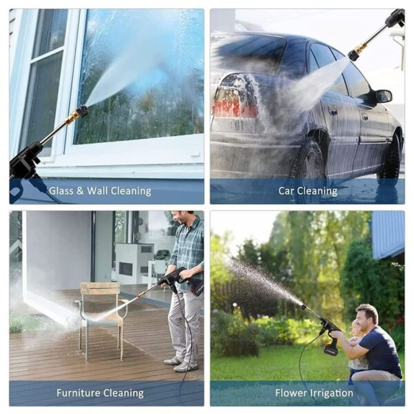 48v Hand Held High-Pressure Electric Cordless Car Washer Gun - Image 6