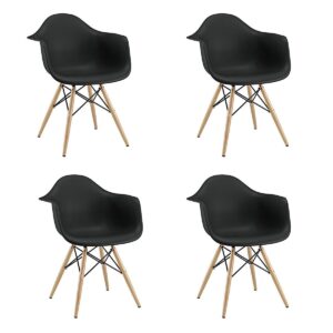 Set of 4 Creative Design Eames Dining Chairs with Armrests