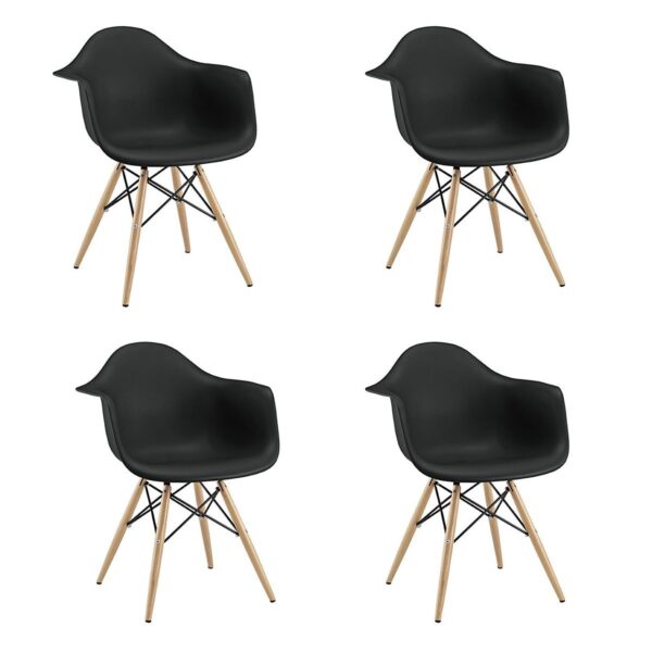 Set of 4 Creative Design Eames Dining Chairs with Armrests