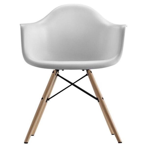 Mid Century Modern Molded Arm Chair with Wooden Legs - Image 3