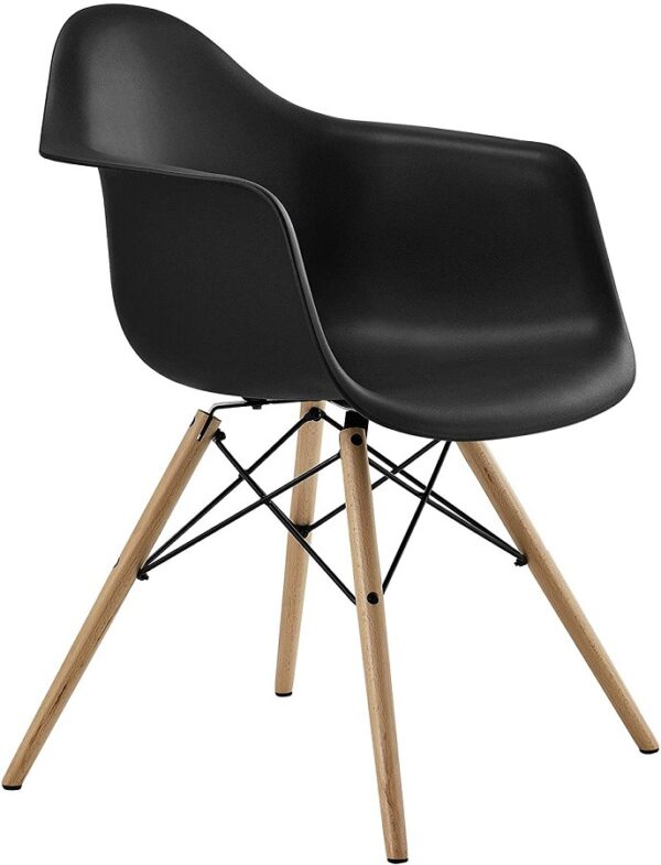 Mid Century Modern Molded Arm Chair with Wooden Legs
