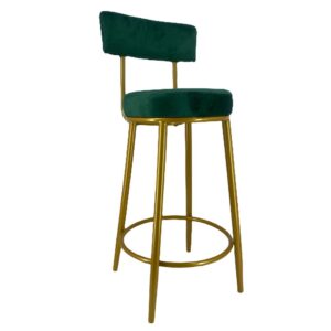 Velvet Bar Stool - Green