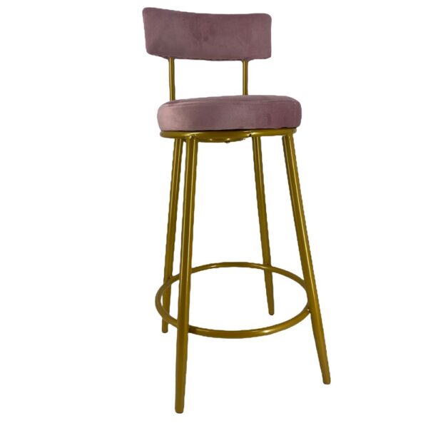 Velvet Bar Stool - Pink