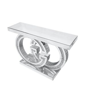 Console Table - Mirrored & Faux Diamonds