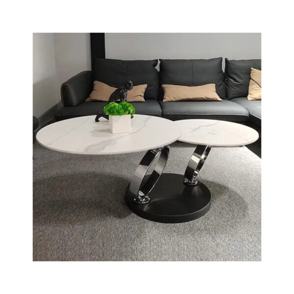 Sintered Stone Motion Coffee Table (silver)