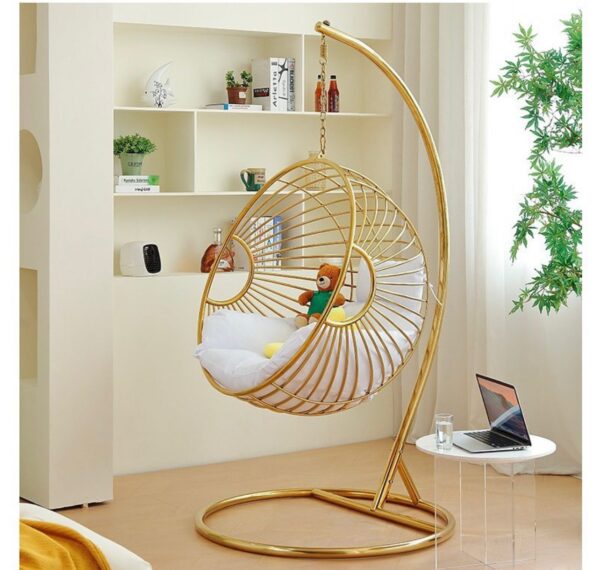 Stainless Steel Swing Chair Nest Swing Lounge Swing Chair Set with Stand - Image 2