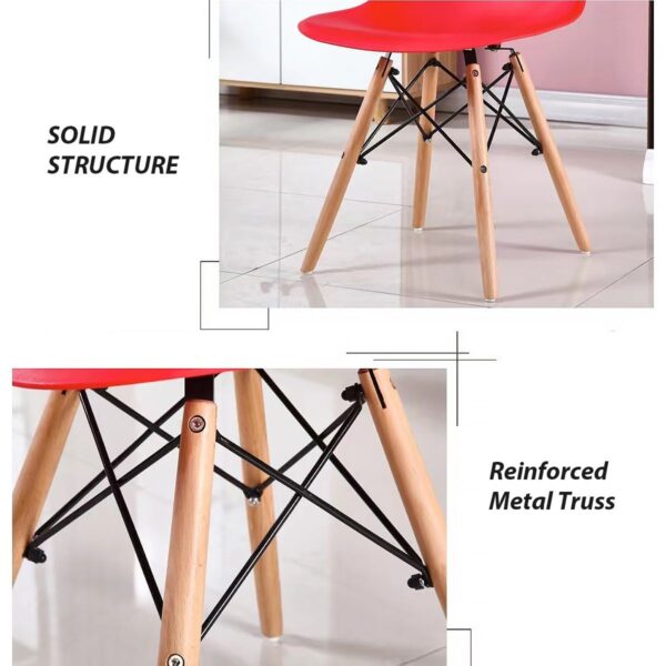 Eames Shell Chair Set of 2 - Red - Image 6