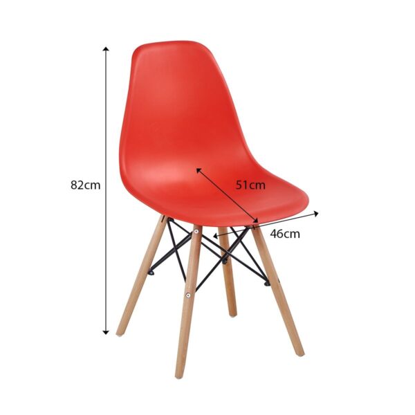 Eames Shell Chair Set of 2 - Red - Image 4