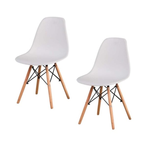 Eames Shell Chair Set of 2 - White - Image 2