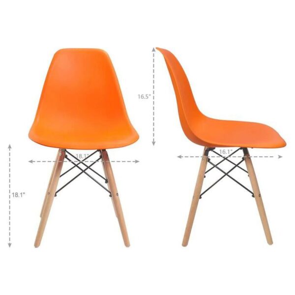 Eames Shell Chair Set of 2 - Orange - Image 3