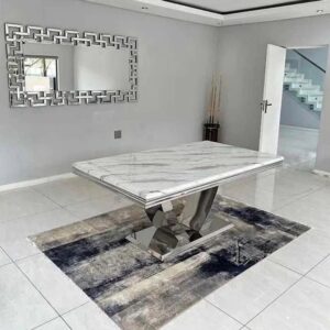Alexa Marble-Top Dining Table