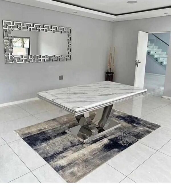 Alexa Marble-Top Dining Table
