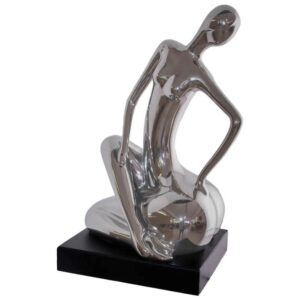 Silver Sitting Figurine