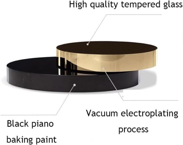 Gold Nesting Coffee Table Set of 2 - Image 3