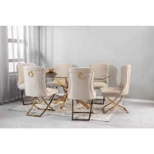 Zoe Dining Set (Beige)