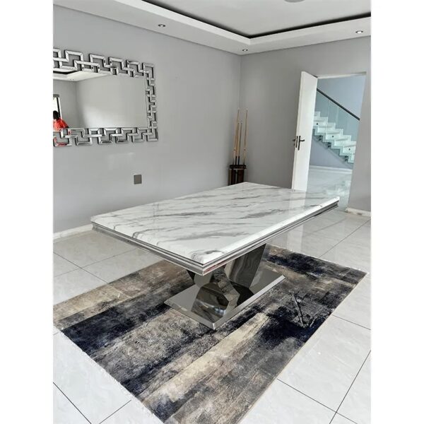 Alexa Marble-Top Dining Table