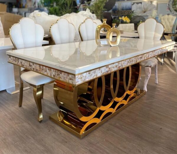Seppio Marble 8 Seater Dining Table