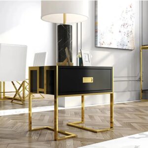 Black Jocise 1 Drawer End Table