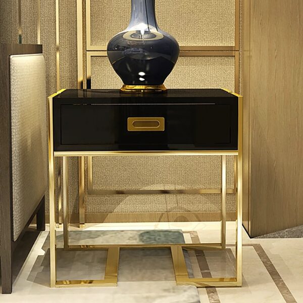 Black Jocise 1 Drawer End Table - Image 3