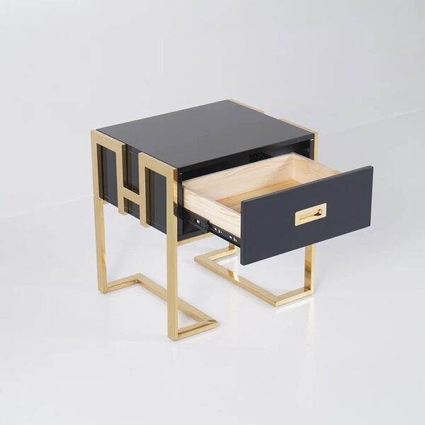 Black Jocise 1 Drawer End Table - Image 4