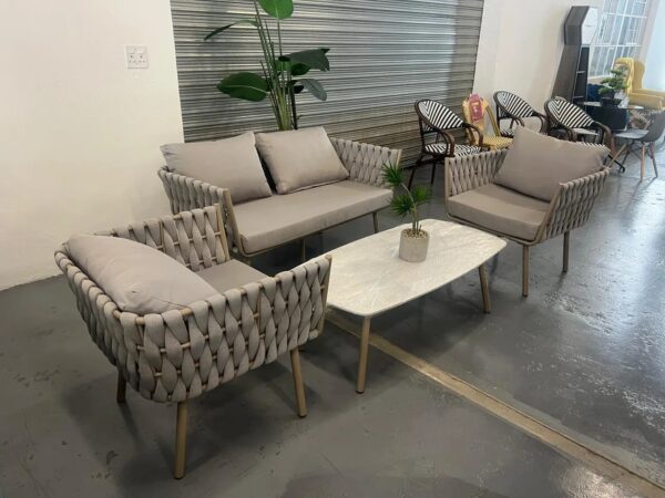 Elegant Rope Outdoor Patio Set - Image 2
