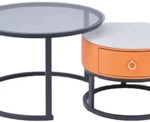 KCW Furnitures 04321 Steel Side Table  (Finish Colour - black, orange, DIY(Do-It-Yourself))