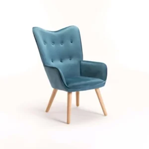 KCW FURNITURE Fabric Dining Chair (Set of 1, Finish Color - BLUE)