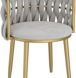 KCW furniture Fabric Dining Chair  (Set of 1, Finish Colour - Grey)