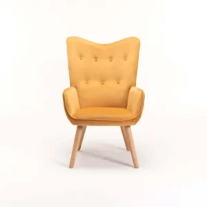 KCW Furniture Fabric Dining Chair  (Set of 1, Finish Colour - MUSTARD)