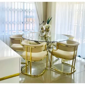 KCW FURN- KZ glam 4 seater dining set