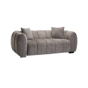 KCW FURN - Jacottet Fabric 2 Seater Couch - Grey
