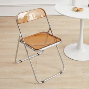 KCW FURNITURE- Kori Foldable Plastic Chair, Transparent